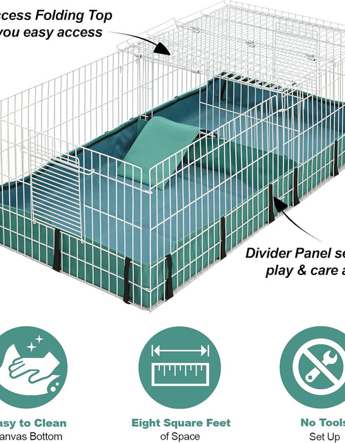 Load image into Gallery viewer, Guinea Habitat plus Guinea Pig Cage by Midwest W/ Top Panel, 47L X 24W X 14H Inches
