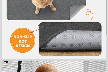 Reusable Dog Pee Pads - Dogs Waterproof Training Pads - Washable & Sanitary - Rounded Corners - Laminated, Lightweight, Durable - Pet Essentials Puppy Training, Whelping - 60" X 60"