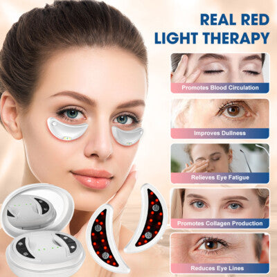 Led Red Light Eye Care Therapy EMS Pulse Micro-Current Device Eye Massager to Relieve Fatigue for Treatment under Eye Wrinkle