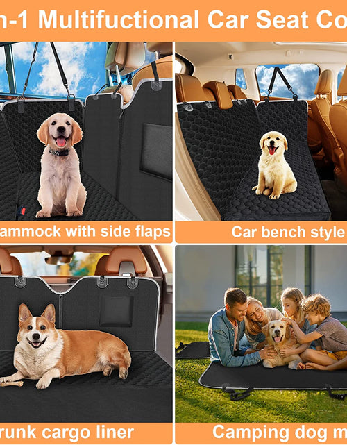 Load image into Gallery viewer, Dog Car Seat Cover for Back Seat, 2026 Upgraded 600D Heavy Duty Waterproof &amp; Scratch-Resistant Dog Hammock for Car, Back Seat Pet Cover for Dogs with Sedan, Trucks and Suvs, Standard, Black
